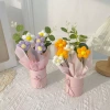 Giỏ hoa len handmade Valentine, sinh nhật, 8/3, 20/10 - kèm túi + đèn 3 chế độ, giá 65.000đ 6