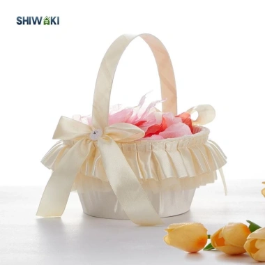 Giỏ hoa Satin cưới và kỷ niệm sang trọng, giá chỉ 111.100đ, giảm tới 21%