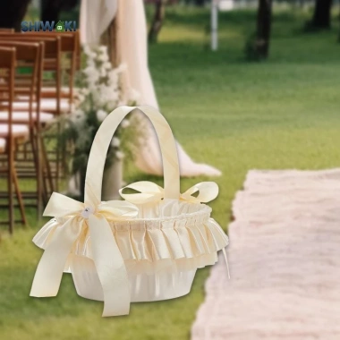 Giỏ hoa Satin cưới và kỷ niệm sang trọng, giá chỉ 111.100đ, giảm tới 21%
