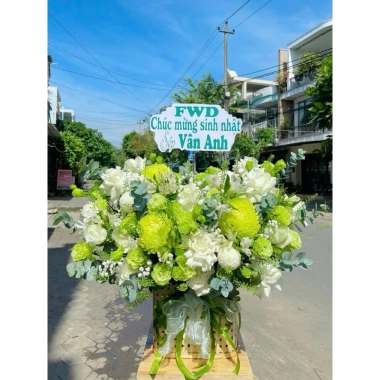 Giỏ hoa tươi - Quà tặng sinh nhật, 20/10, 8/3, đối tác, khai trương - Giá ưu đãi 480.000 VND
