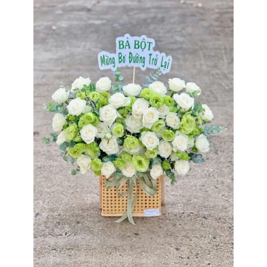 Giỏ hoa tươi - Quà tặng sinh nhật, 20/10, 8/3, đối tác, khai trương - Giá ưu đãi 480.000 VND