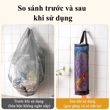 Giỏ lưới SHINNY đựng bao nylon & túi nhựa – Treo tường tối ưu không gian, tiện lợi, dễ lắp đặt – Giá chỉ 12.000₫