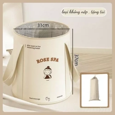 Giỏ Ngâm Chân Gấp Gọn, Xô Vải Ngân Chân Giữ Nhiệt, Đựng Nước Di Động