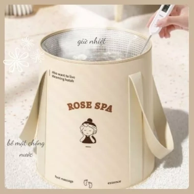 Giỏ Ngâm Chân Gấp Gọn, Xô Vải Ngân Chân Giữ Nhiệt, Đựng Nước Di Động