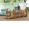 Giỏ nhựa giả mây oval 3 ngăn – Kệ bếp, Picnic dã ngoại, Tiệc event, Giá chỉ 136.000₫