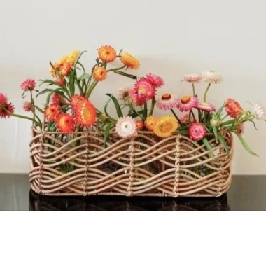 Giỏ nhựa giả mây oval 3 ngăn – Kệ bếp, Picnic dã ngoại, Tiệc event, Giá chỉ 136.000₫ 5