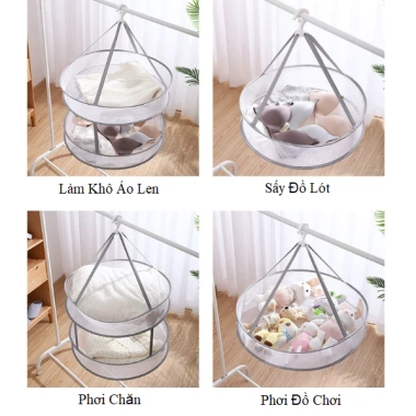 Giỏ Phơi Áo Len, Đồ Lót, Tất Vớ, Đồ Chơi Gập Gọn Tiện Lợi - Giá 42.000đ