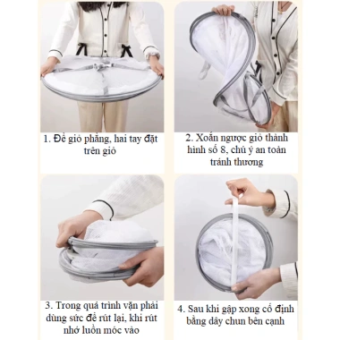 Giỏ Phơi Áo Len, Đồ Lót, Tất Vớ, Đồ Chơi Gập Gọn Tiện Lợi - Giá 42.000đ
