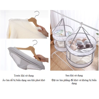 Giỏ Phơi Áo Len, Đồ Lót, Tất Vớ, Đồ Chơi Gập Gọn Tiện Lợi - Giá 42.000đ