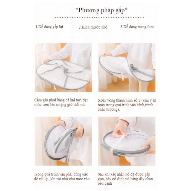 Giỏ Phơi Thực Phẩm Chống Gió, Chống Côn Trùng - Phơi Đồ Tiện Lợi, Giá 69.000₫