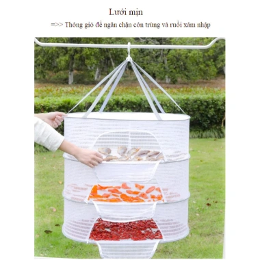Giỏ Phơi Thực Phẩm Chống Gió, Chống Côn Trùng - Phơi Đồ Tiện Lợi, Giá 69.000₫