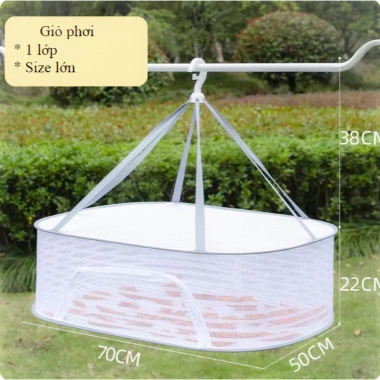 Giỏ Phơi Thực Phẩm Chống Gió, Chống Côn Trùng - Phơi Đồ Tiện Lợi, Giá 69.000₫