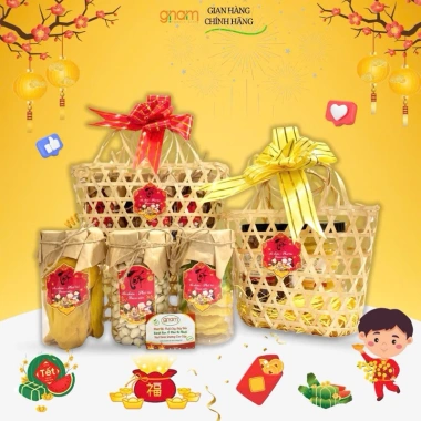 Giỏ Quà Biếu Tết Hạt Mix Nhiều Loại Dinh Dưỡng Cao Cấp - Giá Ưu Đãi 269k