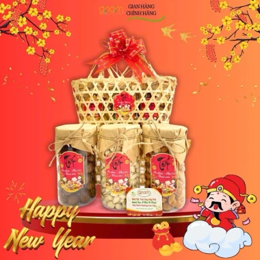 Giỏ Quà Biếu Tết Hạt Mix Nhiều Loại Dinh Dưỡng Cao Cấp - Giá Ưu Đãi 269k