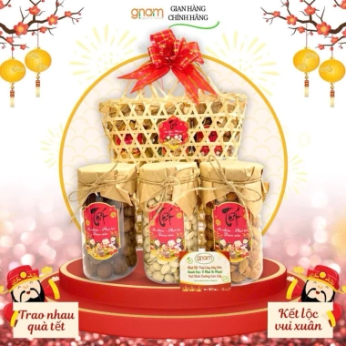 Giỏ Quà Biếu Tết Hạt Mix Nhiều Loại Dinh Dưỡng Cao Cấp - Giá Ưu Đãi 269k