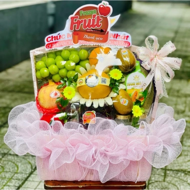 Giỏ Quà Tặng Trái Cây Lẵng Hoa Quả Tươi Nhập Khẩu Giá Ưu Đãi 370.000 VNĐ 4