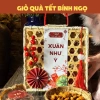Giỏ quà Tết 2.026 Bính Ngọ mây tre đan - Set hạt dinh dưỡng, sinh thái, giá 209.000 VND