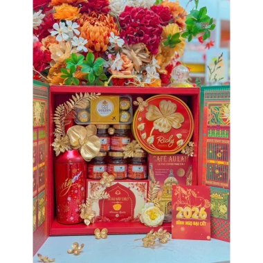 Giỏ Quà Tết HỎA TỐC V040 set yến sào cao cấp - Giá ưu đãi 1.1tr, giảm từ 1.43tr