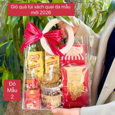Giỏ quà Tết quai da mẫu 2.026 sang trọng, ý nghĩa – Giá chỉ 199.000 VND, giảm từ 258.700 VND 2