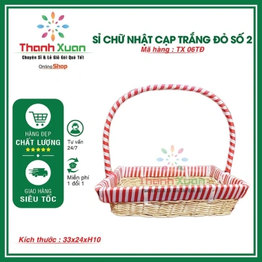 Giỏ quà Tết trái cây tươi ngon, oval cạp tự nhiên - chỉ 60.000 VND