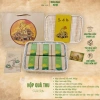 Giỏ Quà Thu Hà Nội Mộc Lam - Cốm mộc non, Cốm xào dừa, Bánh chả, Mứt sen, Sấu bao tử, Trà lá sen - Giá ưu đãi 1.005.000đ