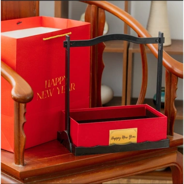 Giỏ Quai Xách Đựng Quà Tết Hoa Quả - 34x19x9cm, Khung, Kèm Túi Xách 25.000đ 3