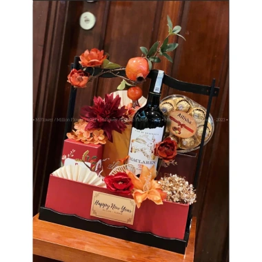 Giỏ Quai Xách Đựng Quà Tết Hoa Quả - 34x19x9cm, Khung, Kèm Túi Xách 25.000đ 7