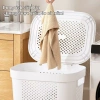 Giỏ Quần Áo Bánh Xe Nhựa Bền - Thùng Đựng Đồ Gia Đình Tay Cầm Tiện Lợi 3