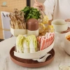 Giỏ Thoát Nước Lẩu Xoay – Khay Chia Vệ Sinh, Phục Vụ Thực Phẩm, Tiện Lợi Nhà Bếp 2