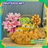 Giỏ trái cây nhập khẩu + 100% hoa tươi - Quà khai trương cao cấp, chỉ 850.000₫ 5