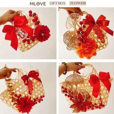 Giỏ tre đựng quà Tết đa mẫu đẹp - Đựng bánh kẹo, trang trí Tết, siêu rẻ 8.000₫ 2