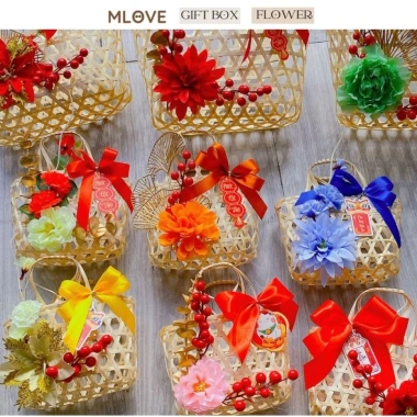Giỏ tre đựng quà Tết đa mẫu đẹp - Đựng bánh kẹo, trang trí Tết, siêu rẻ 8.000₫ 8