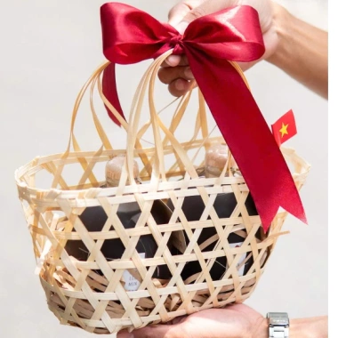 Giỏ tre quà tặng mini từ mây tre tự nhiên size nhỏ gọn, giá 15.500đ 5