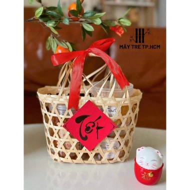 Giỏ tre quà tặng mini từ mây tre tự nhiên size nhỏ gọn, giá 15.500đ 9