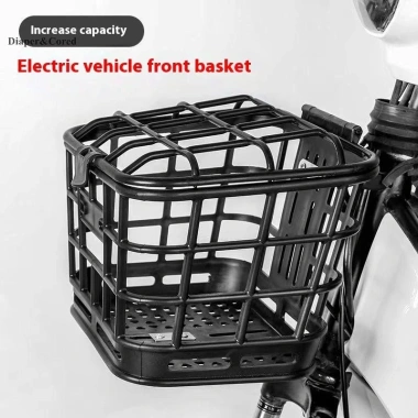 Giỏ trước xe đạp màu đen tháo rời có nắp - Phù hợp E-bike, giảm giá 23%