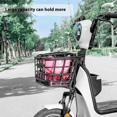 Giỏ trước xe đạp màu đen tháo rời có nắp - Phù hợp E-bike, giảm giá 23%