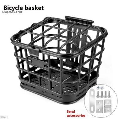 Giỏ trước xe đạp màu đen tháo rời có nắp - Phù hợp E-bike, giảm giá 23%