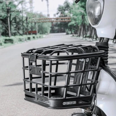 Giỏ trước xe đạp màu đen tháo rời có nắp - Phù hợp E-bike, giảm giá 23%