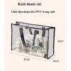 Giỏ xách đựng đồ cá nhân PVC trong suốt lớn, chống thấm nước, gấp gọn biển du lịch 69k 5