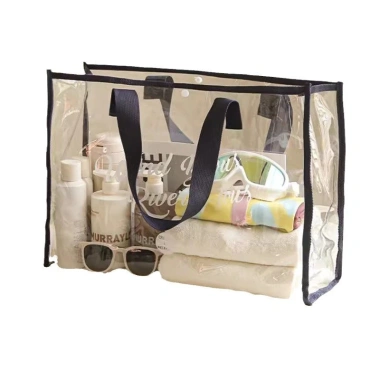 Giỏ xách đựng đồ cá nhân PVC trong suốt lớn, chống thấm nước, gấp gọn biển du lịch 69k 9 Giỏ xách đựng đồ cá nhân PVC trong suốt lớn, chống thấm nước, gấp gọn biển du lịch 69k 9
