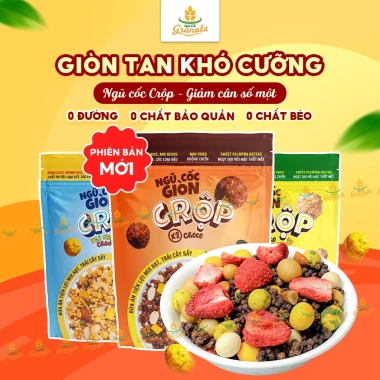 Giòn Rụm Ngũ Cốc Granola Gạo Lứt 600g - Ăn Sáng Ít Đường Giảm Cân, Hạt Ngon, Giá Ưu Đãi 169k