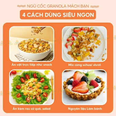Giòn Rụm Ngũ Cốc Granola Gạo Lứt 600g - Ăn Sáng Ít Đường Giảm Cân, Hạt Ngon, Giá Ưu Đãi 169k