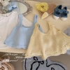 Girls Tank Top Đan Màu Nguyên Chất 2.025 - Dễ Thương Mùa Xuân Homewear 195.574 VND 2
