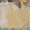 Girls Tank Top Đan Màu Nguyên Chất 2.025 - Dễ Thương Mùa Xuân Homewear 195.574 VND 6