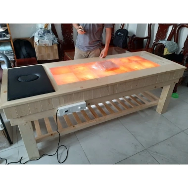 Giường đá muối Himalaya 21 viên nhập khẩu Pakistan, kích thước 192x72x60cm, giảm còn 9,6 triệu
