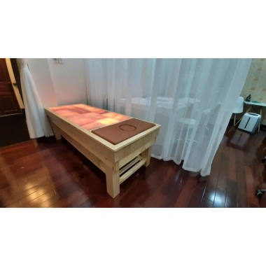 Giường đá muối Himalaya 21 viên nhập khẩu Pakistan, kích thước 192x72x60cm, giảm còn 9,6 triệu