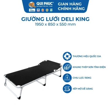 Giường gấp Deli King QUI PHÚC - Lưới thoáng khí, đàn hồi, thép - 945.460đ 6