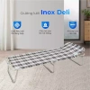 Giường gấp gọn inox Deli QUI PHÚC – Lưới bố cao cấp, thoáng khí, đàn hồi tốt, bền chắc, dễ cất giữ, mang đi 4