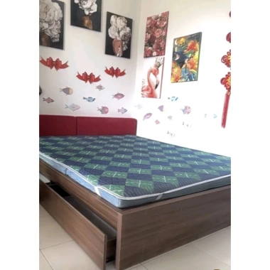 Giường ngủ 2 hộc dài melamine cao cấp - Bền đẹp, giảm giá 2.2 triệu