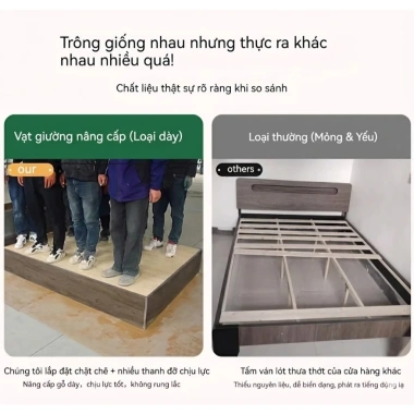Giường ngủ gỗ hiện đại cao cấp, thiết kế tự nhiên, ngăn chứa tiện lợi, chắc chắn sang trọng - chỉ 1.799.500₫ 7
